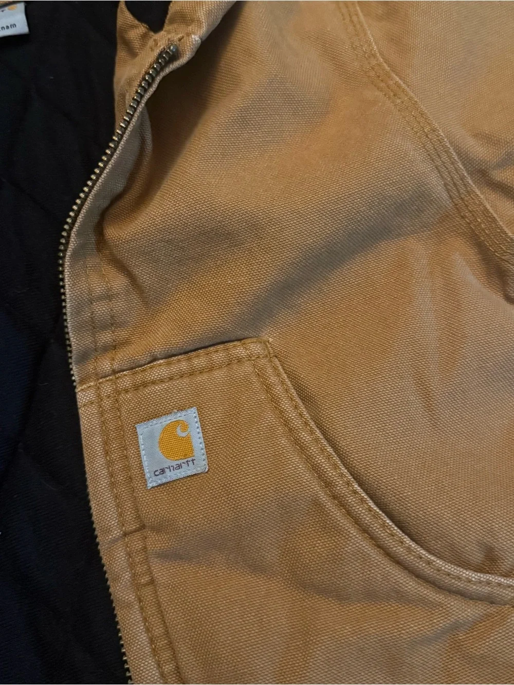 Carhartt Kids Brown Quilted Duck Active Hooded Jacket 3T Toddler Coat